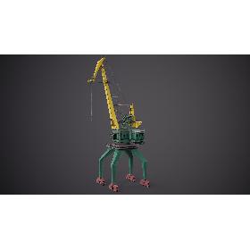 3D model Port Crane Green